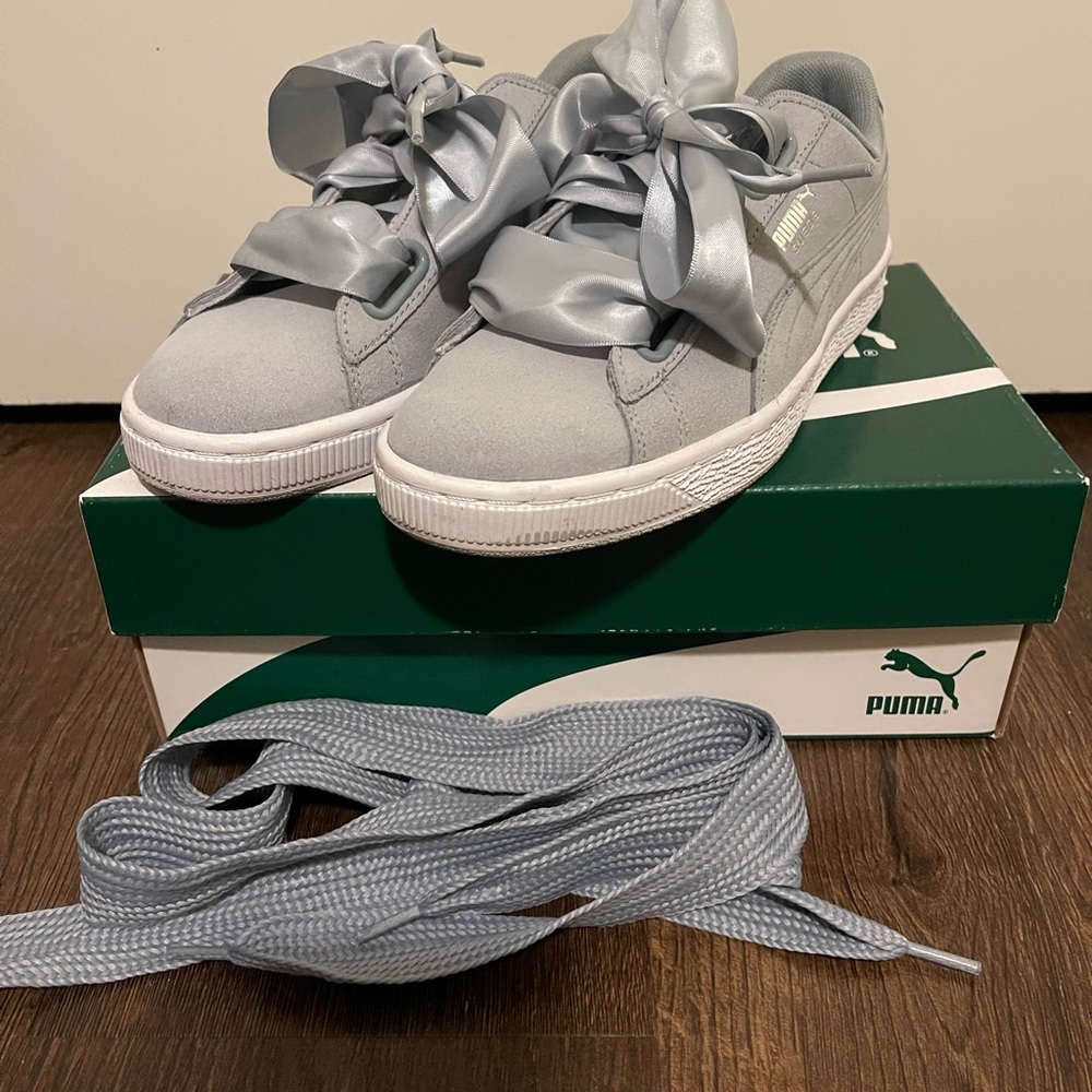Puma grey/blue Sneakers with Ribbon Laces